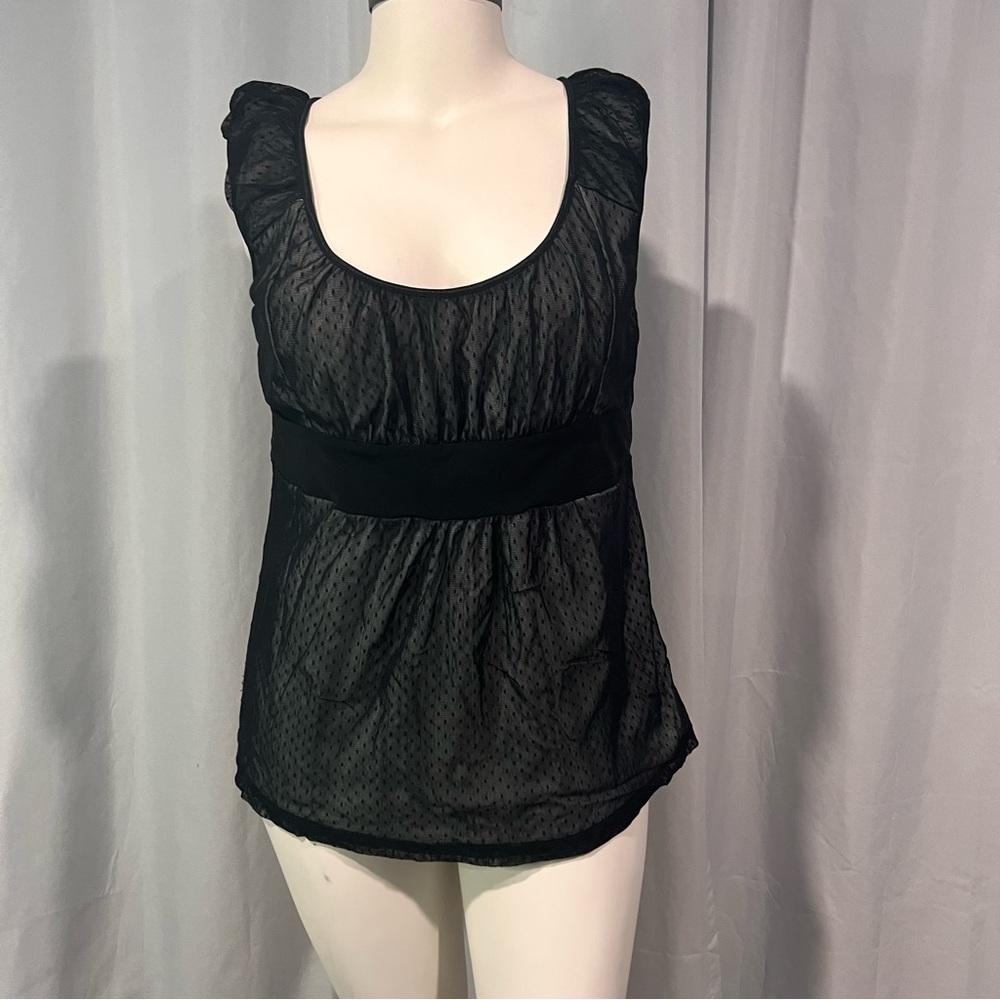 Torrid Black Mesh Detail Top